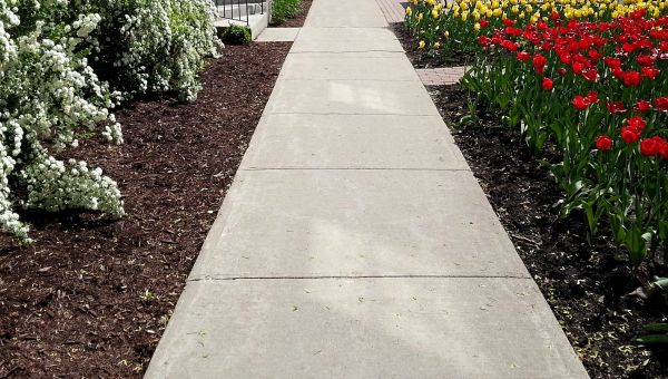 Cement Sidewalk Installation in Conway