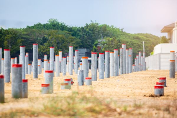 Concrete Pile Installation in Conway